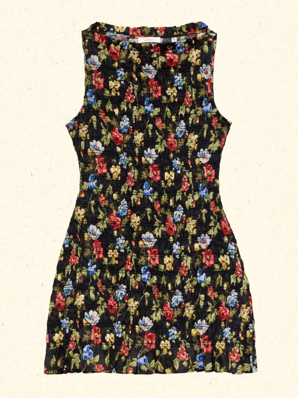 NWT Doen Gianna Floral Mini Dress Noir Wild Rose - Picture 10 of 15